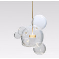 Moderno Cear Bubbles Lámpara colgante de luz colgante LED de vidrio decorativo